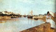 Berthe Morisot The Harbor at Lorient Sweden oil painting reproduction